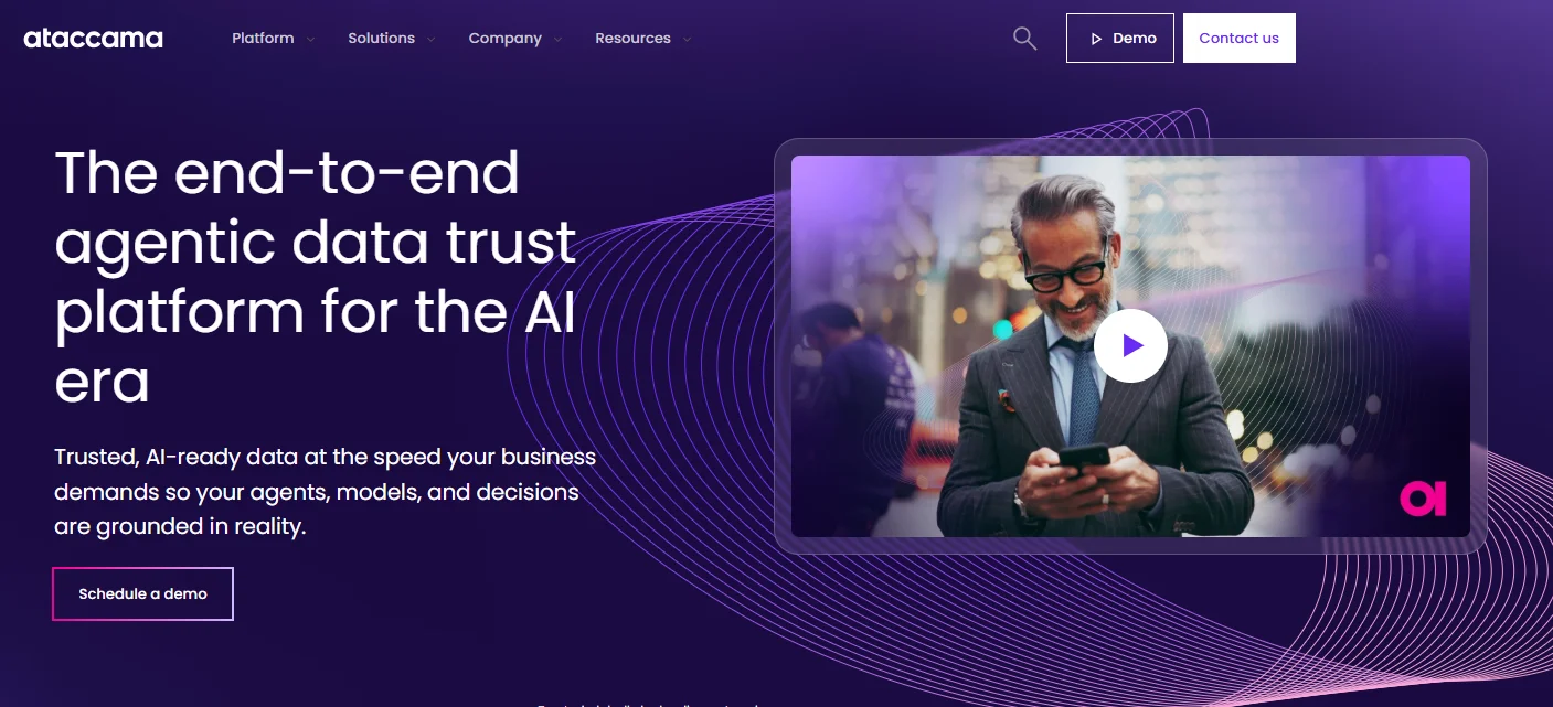 Ataccama ONE AI-powered data quality and governance platform interface