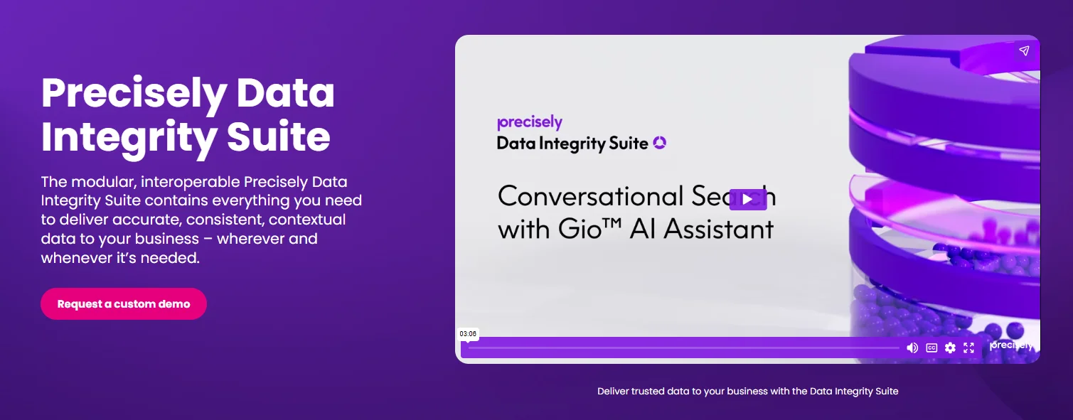 Precisely Data Integrity Suite data quality management software interface