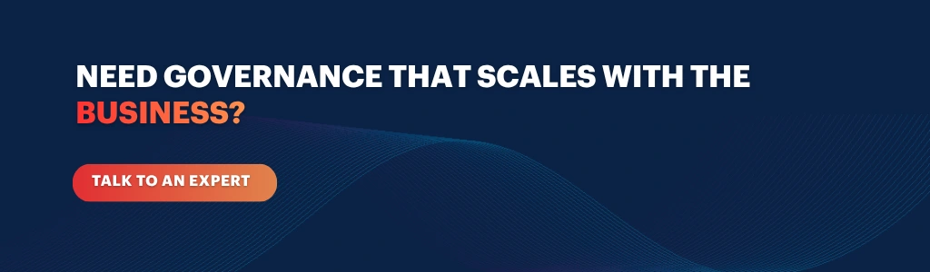 Scalable data governance consultation banner for growing business data environments
